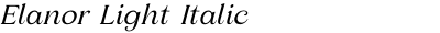 Elanor Light Italic